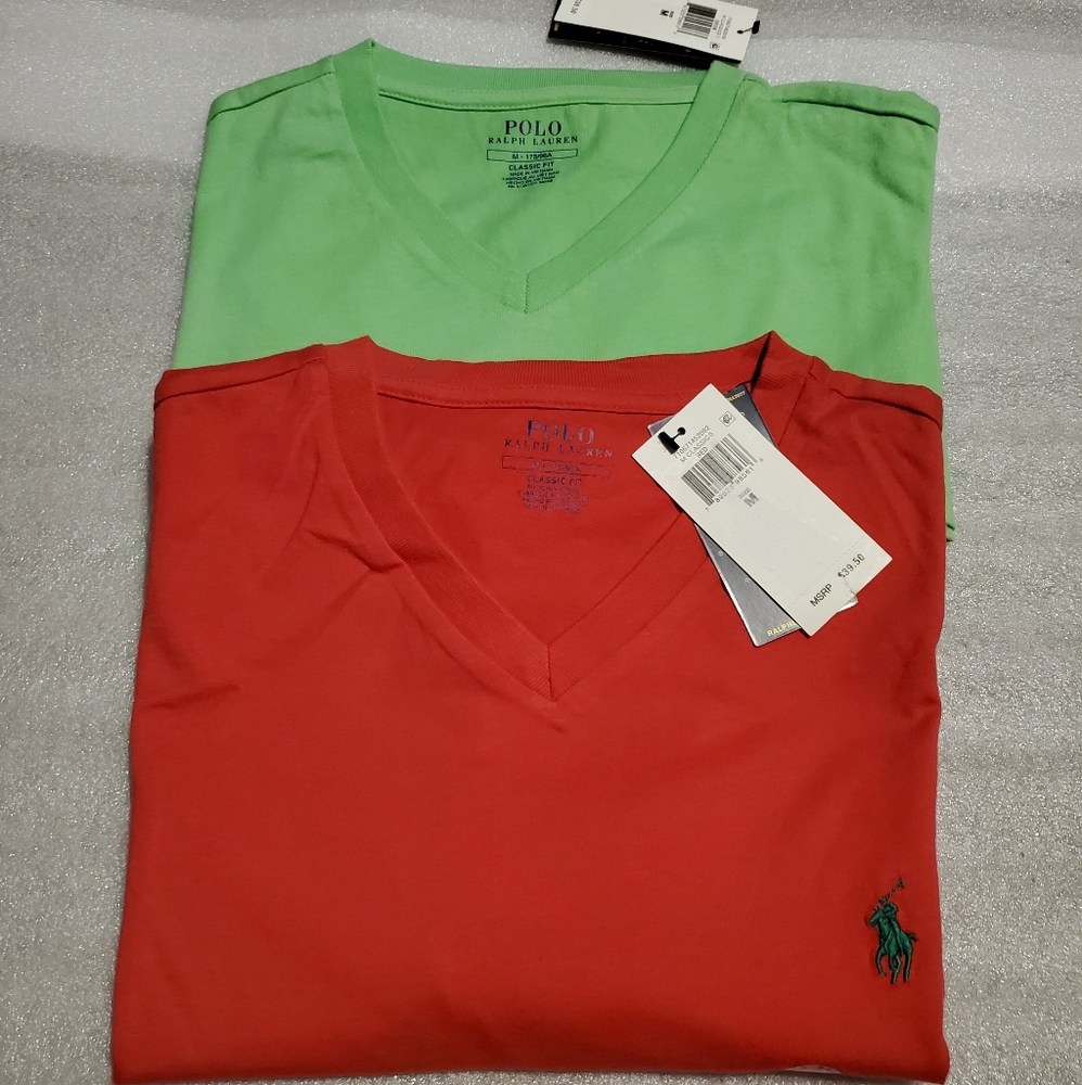 RALPH LAUREN POLO T- SHIRT MEN'S SET OF 2 MEDIUM